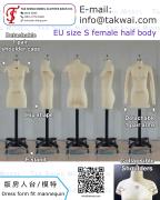 Europe size S female half body Dress form Dressmakers Sewing Seamstress Pattern Designer Fit mannequins torso Tailors dummies Custom Made 立裁人台 板房模特 服裝打版公仔